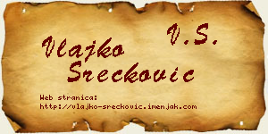 Vlajko Srećković vizit kartica